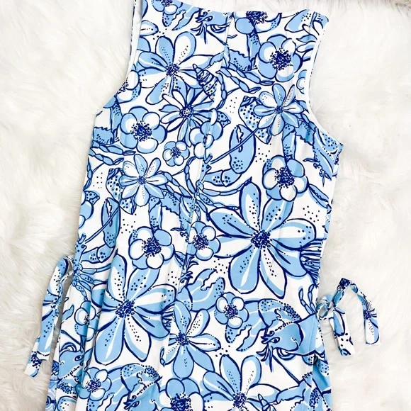 Lilly Pulitzer Donna Maxi Romper Succulent Blue Coronado Crab NWT Size 2 - Picture 6 of 9